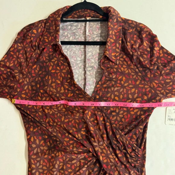 XL NWT Free People Shayla- Maxi wrap deep- v dress with thigh high slit.Size XL - Picture 6 of 12